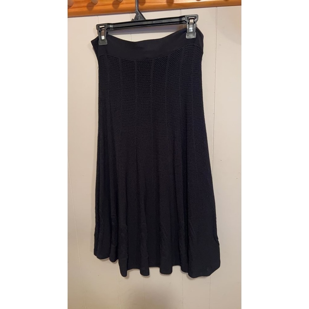 Caeliar Black Knit Midi Skirt
